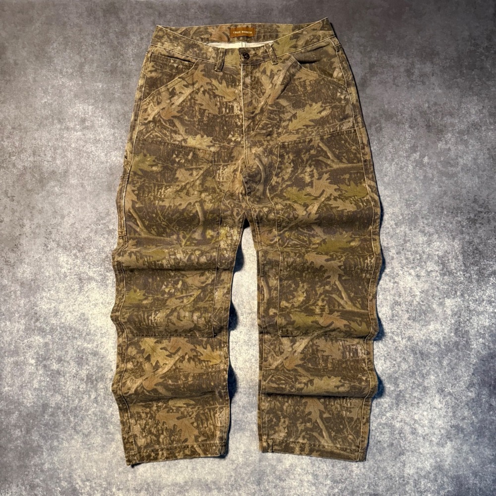 True North Mens Loose Carpenter RealTree Camo Double Knee Pants 32x32